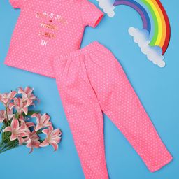 RAINE AND JAINE GirlsPolka Dots Printed Night suit-image-7