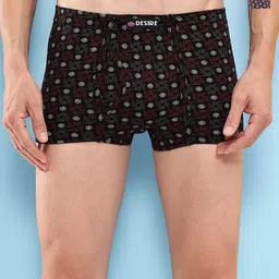 T.T. Pack Of 2 Printed Cotton Snug Fit Mini Trunks - DES_PRNT_MINI_IE_PO2_BLK-BRN_95-picture-16