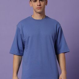 Mast & Harbour Men Drop-Shoulder Sleeves Pure Cotton Bio Finish Boxy T-shirt-image-14