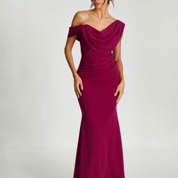 QUIZ Women Cowl Neck Gathered or Pleated Maxi Dress-image-21