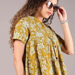 LIMEROAD Floral Print Cotton Empire Top-picture-15