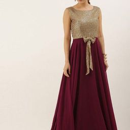 Ethnovog Embellished Georgette Maxi Dress-image-38