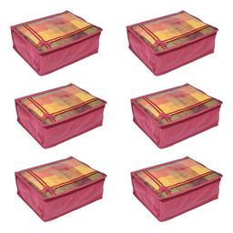 prettykrafts Maroon & Transparent 6 Pieces Multi-Utility Organisers-12