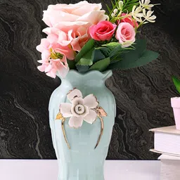 TAYHAA Green & White Floral Ceramic Flower Vases-image-74
