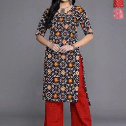 Anouk Rustic Women Pack of 3 Floral Printed Daily Straight Kurtas-image-67
