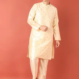 V-Mart Men Embroidered Regular Kurta with Churidar-image-86