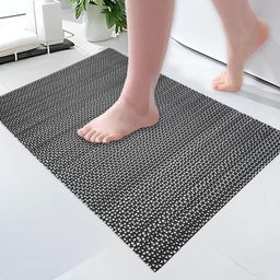 Kuber Industries Black Self-Design Anti-Skid Bath Mat-image-90