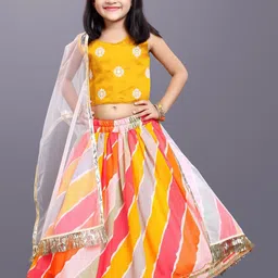 satyamfab Girls Embroidered Ready to Wear Lehenga & Blouse With Dupatta-picture-30