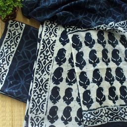 Weaves of Tradition Paisley Printed Pure Cotton Unstitched Dress Material-picture-8