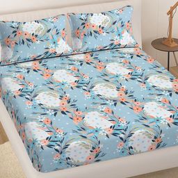 Myntra Elegant Homes 300 TC Polycotton King Bedsheet Set-picture-36
