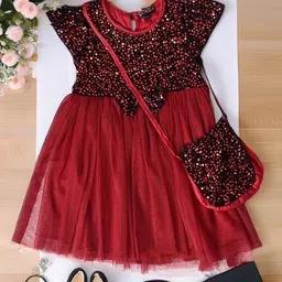 Bella Moda Embellished Print Fit & Flare Dress-image-19