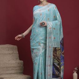 Sangria Ethnic Motifs Banarasi Fastive Saree-picture-25