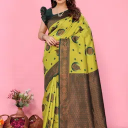 Shriyangan Woven Design Zari Pure Silk Kanjeevaram Saree-image-98