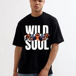 CODE OF HONOUR Men Typography Printed Round Neck Cotton T-shirt-image-82