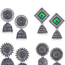 Sangria Alloy Silver-Plated Earrings-image-91