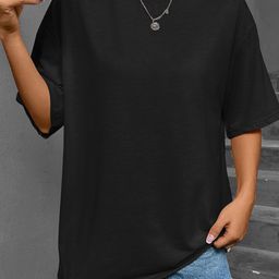 JC Mode Women Solid Oversized T-shirt-picture-0