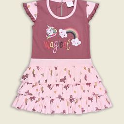 Girls Magical Unicorn Print Girls Dress-image-67