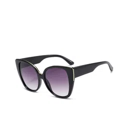 EYENAKS Unisex Cateye Sunglasses with UV Protected Lens 2001_Black-22