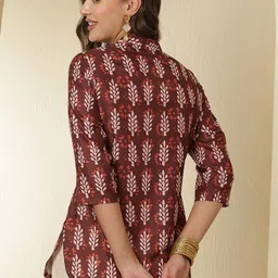 Anouk Rustic Ethnic Motifs Three-Quarter Sleeves Kurtis image 5