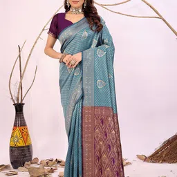 Florence Ethnic Motifs Woven Design Kanjeevaram Saree-picture-40