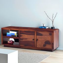 Royaloak Brown Sheesham Wood LCD Stand Entertainment Unit-image-38