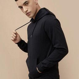 Mast & Harbour Men Solid Cotton Fleece Hooded Sweatshirt-picture-41