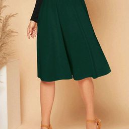 Stylecast X Slyck Women Flared Knee Length Skirt-picture-37