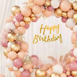 Special You 57 Pcs Pink & White Birthday Decorations-33