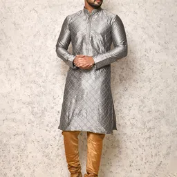 RANAK Men Woven Design Festive Straight Kurta-image-62