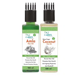 ANI'S Set Of 2 Amla & Extra Virgin Coconut Hair Oil For Strong & Silky Hairs - 100ml Each-36