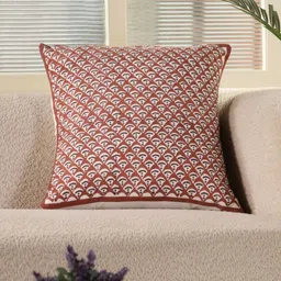 Peepul Tree Maroon Ethnic Motifs Square Cushion Covers-image-8