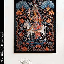 SOWPEACE Blue & Orange 1 Piece Canvas Abstract Wall Photographs-picture-9