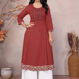 Rangita Women Embroidered Thread Work Anarkali Kurta-picture-33