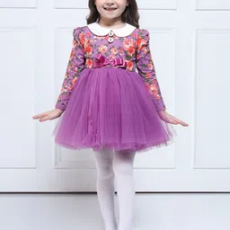 THE PONY & PEONY CO. Girls Floral Printed Fit And Flare Party Empire Dress-image-59
