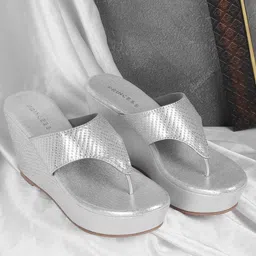 Metro Women Embellished Wedge Sandals-26