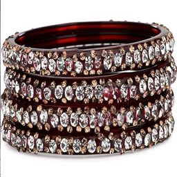 SOMIL Women Pack Of 2 Red And Maroon Glass Ethnic Handcrafted Traditional Bangle-image-43