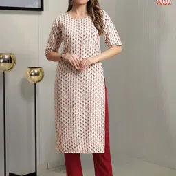 Moda Rapido Women Printed Regular Kurta with Trousers-image-41