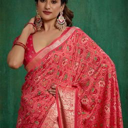 Sangria Patola Printed Saree-image-97