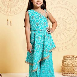 Nauti Nati Blue Festive Ethnic Set for Girls Cotton Comfort & Style-picture-42