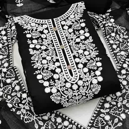 DIVASTRI Embroidered Unstitched Dress Material-picture-16