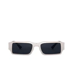 The Tinted Story Unisex Silver-Tone Rectangle Sunglasses with UV Protect Black Lens TTS720-picture-29