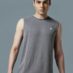 Technosport Self Design Slim Fit Sports Innerwear Vest With Double Cool MVP847IGMSML-image-43