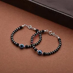 DN ENTERPRISES Kids Set Of 2 Crystals Studded And Beaded Nazariya Wraparound Bracelet-7