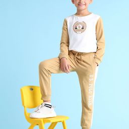 U.S. Polo Assn. Kids Boys Embroidered Pure Cotton Joggers-image-74
