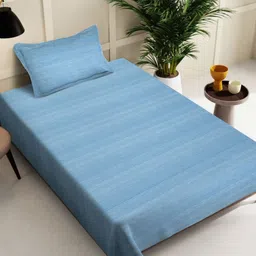 Myntra Elegant Homes Blue & White Cotton Single Bed Cover-image-67