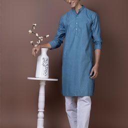 PulseIQ Men Cotton Straight Kurtas-image-71