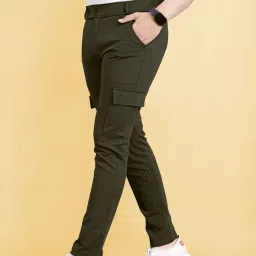 Men Comfort Fit Multicolor Lycra Blend Trousers-image-26