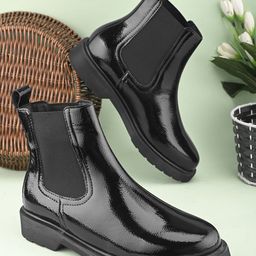 DressBerry Women Round-Toe Chelsea Boots-37
