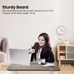 Portronics Black & Grey Printed Stratch Resistant Foldable Laptop Table image 3