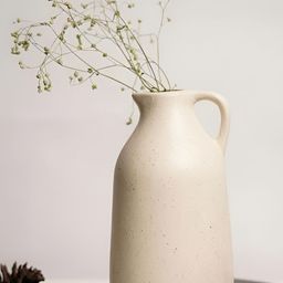 THE WHITE SPACE LIVING Beige Ceramic Nordic Jug Flower Vase-image-32